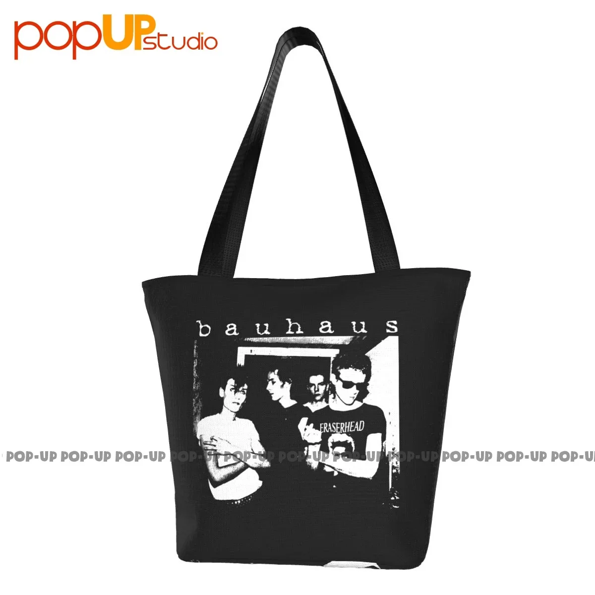 

Bauhaus In The Flat Field Burning From The Inside Gothic Handbags Polyester Shopping Bag Storage Handbag