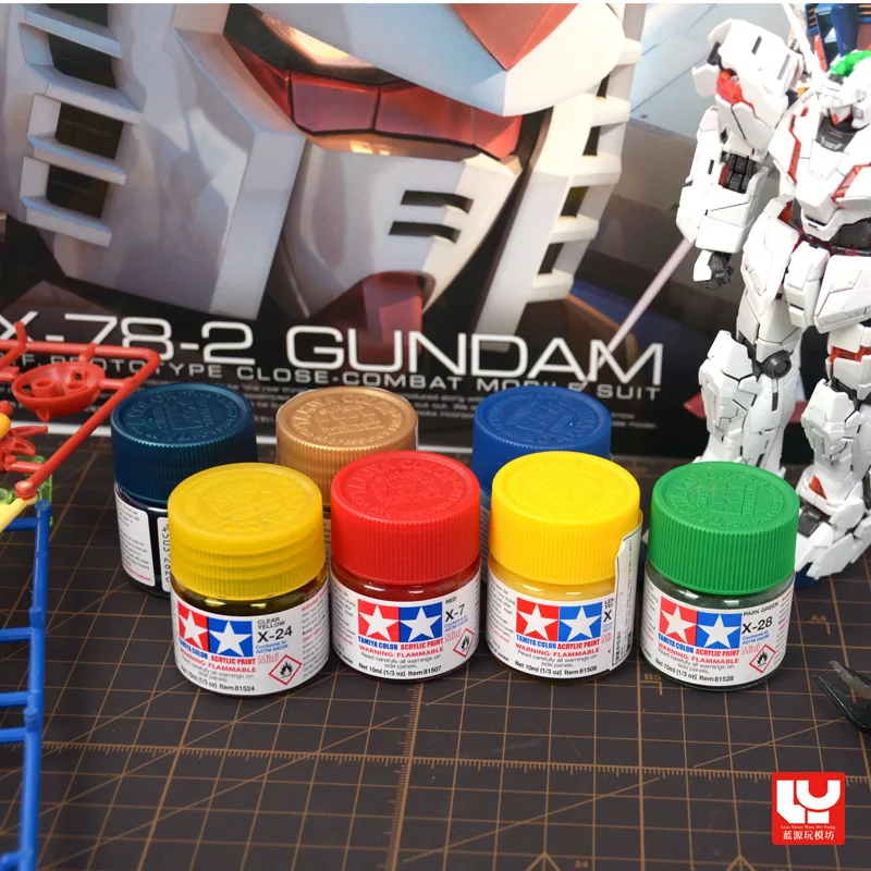 10ml Gloss Series Water-Based Propylene Oil Paint X1-X24 Colors Painting For Assembly Model Acrylic Paint Military Model