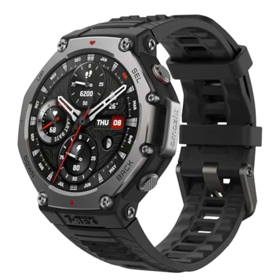 

T-Rex 3 Rugged/Military Smart Watch 48mm GPS with Privacy Offline Maps Long Battery Life 328 Feet Water-Resistant 170 Fitness/S