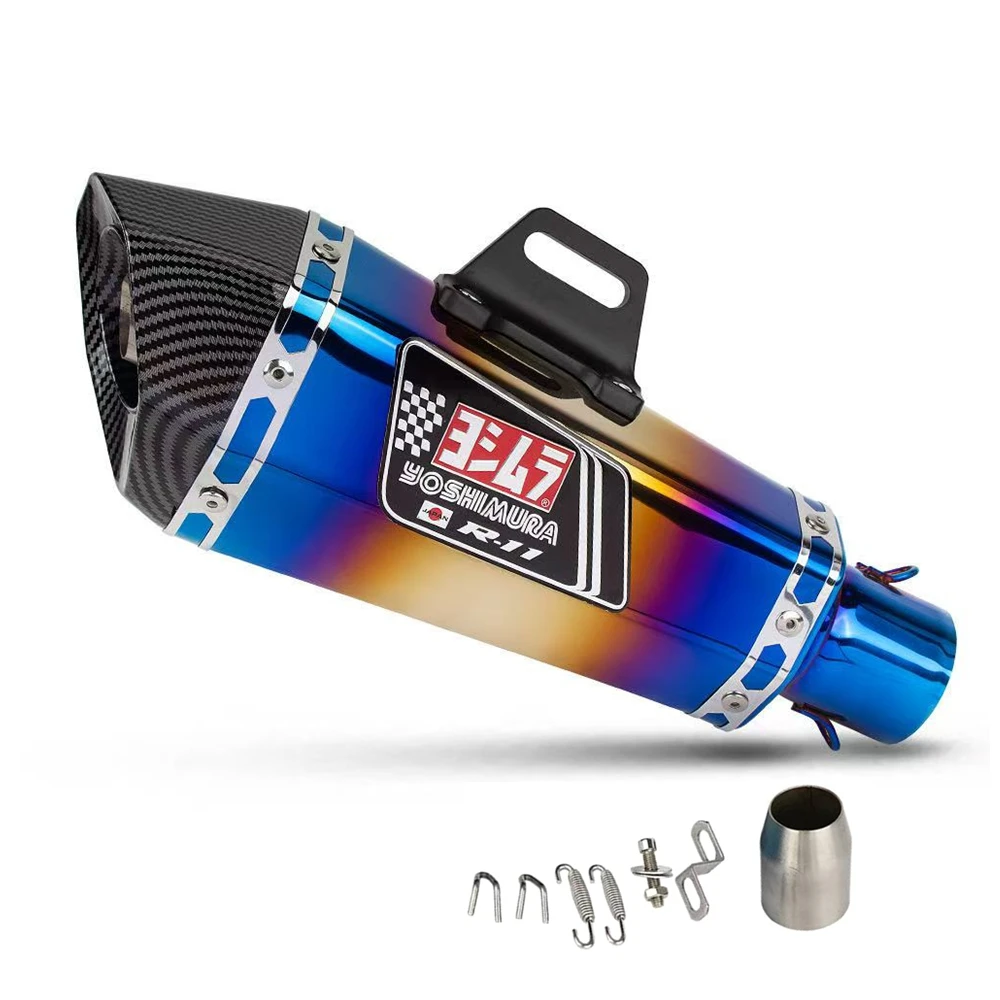 Universele 51mm Motorfiets Uitlaat Met DB Killer Sticker Uitlaat Voor Z900 Z400 Ninja400 300 ZX6R GSX250R R3 R6 R25 MT07 CBR300R