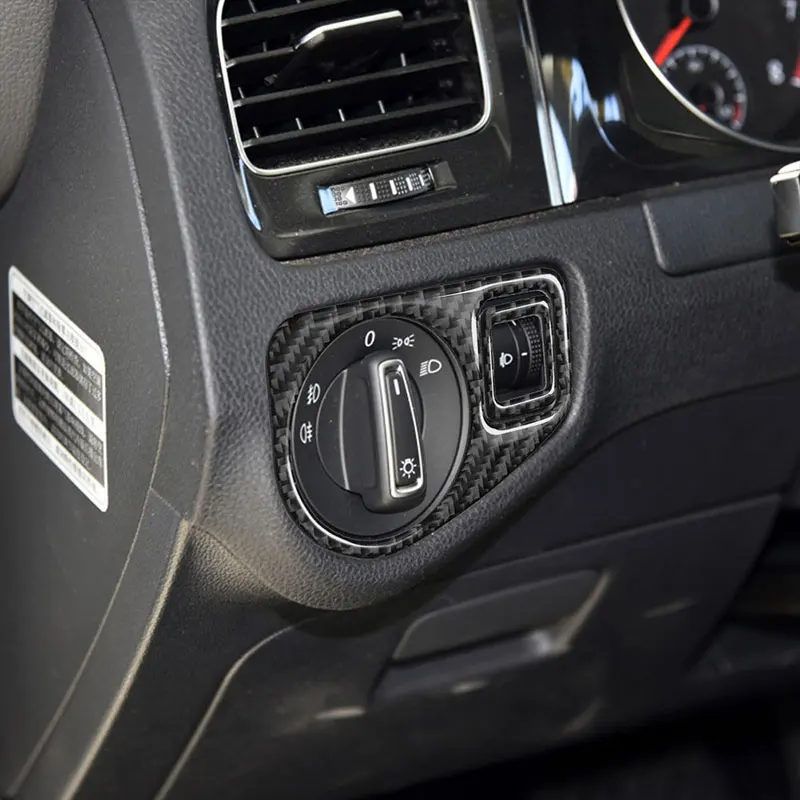 Black Car Interior Decoration Protection Carbon Fiber Sticker For Volkswagen VW Golf 7 MK 72014-2019 Auto Styling Accessories