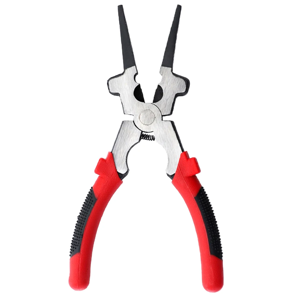 8 inch Multi-function Welding Pliers Flat Mouth Pincers Refined High Hardness MIG Welding Auxiliary Tool Removing Wire Cutting