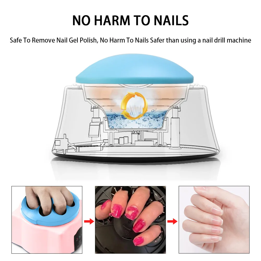 Nail Polish Gel Remover Steamer Nail Steam Off Electric UV Removal Nail Steamer Nail For Home l Salon Manicure Tool Easy to Use