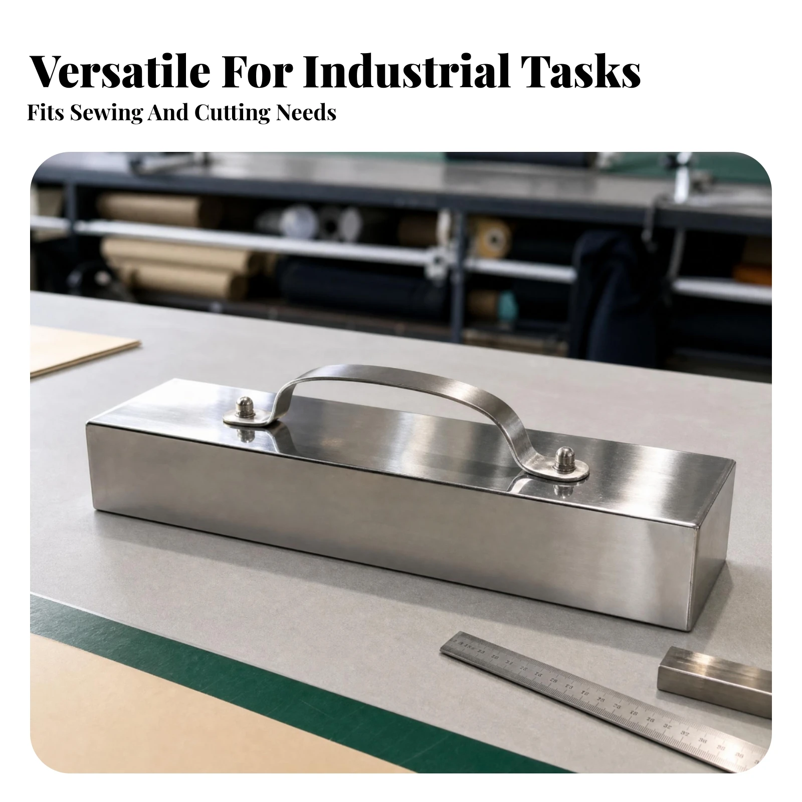 Rectangular Press Weight Arched Handle Stainless Steel Weight for Cutting Table