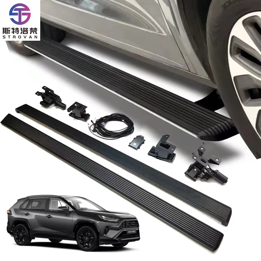 

STLF CLRAK 2017 2021 2022 Rav4 Automatic Retractable Power Foot Running Boards Electric Side Steps with Led Lights