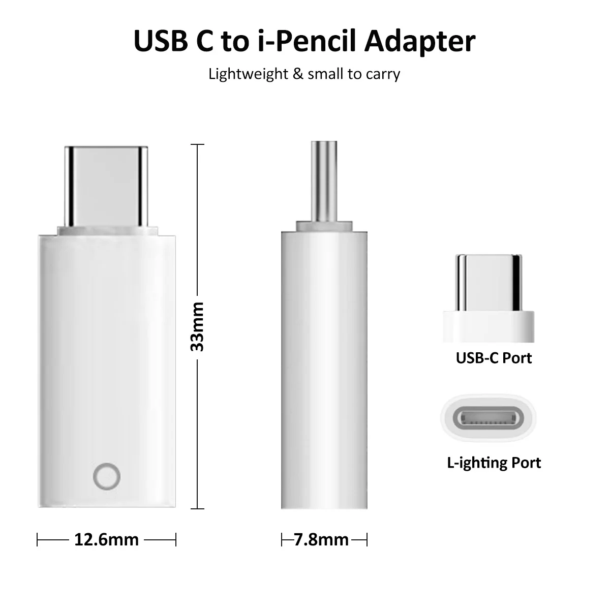 Stylus Pen Pencil Charge Adapter for Apple Pencil 1st Generation Bluetooth-Compatible Stylus Pen Charger Converter for IPad10