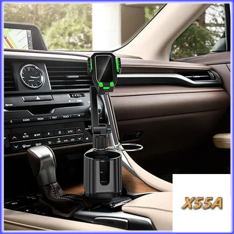 

XX-1 PCS Car Cup And Phone Holder - 3-In-1 Car Cup & Phone Holder Plastic With 360 Rotation Multi-Function Car Cup And Phone Hol