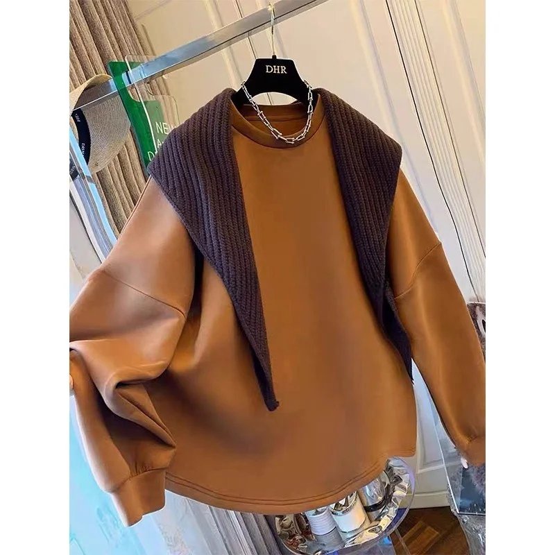 

plus Size Autumn Winter Thiened Long Sve Women's T-irt awl 300 Pou New 2025 Sle Inner Wear Base irt Top