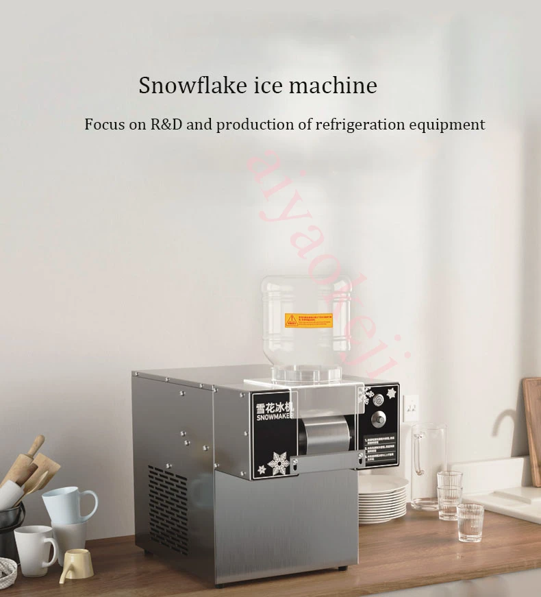 Machine à glace à flocon de neige commerciale, machine à glaçons à neige, machine Bingsu coréenne, rasoir à neige, 110V, 220V, 60kg, 24h