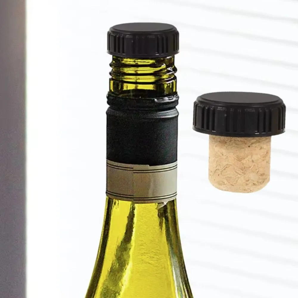 10PCS Practical T-Shape Wine Bottle Cork Vertical Anti-slip Groove Reusable Bottle Plug Sealing Wine Bottle Stopper Preserving