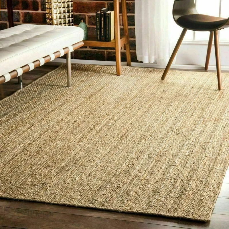 

Rug Natural Jute Modern Living Rug Braided Pure Hand-woven Rug Area Carpet Idyllic Natural Style