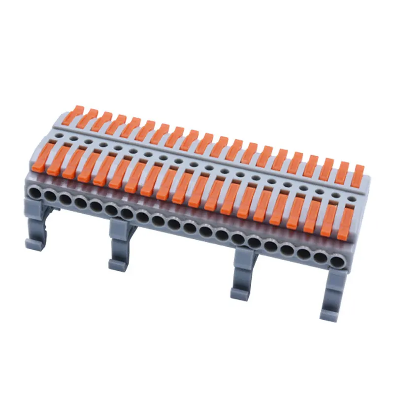 KV223-2P/3P/6P マルチインアウト クイックコネクト端子台 / 安定接続用耳付き (2P/3P/6P バリエーション)