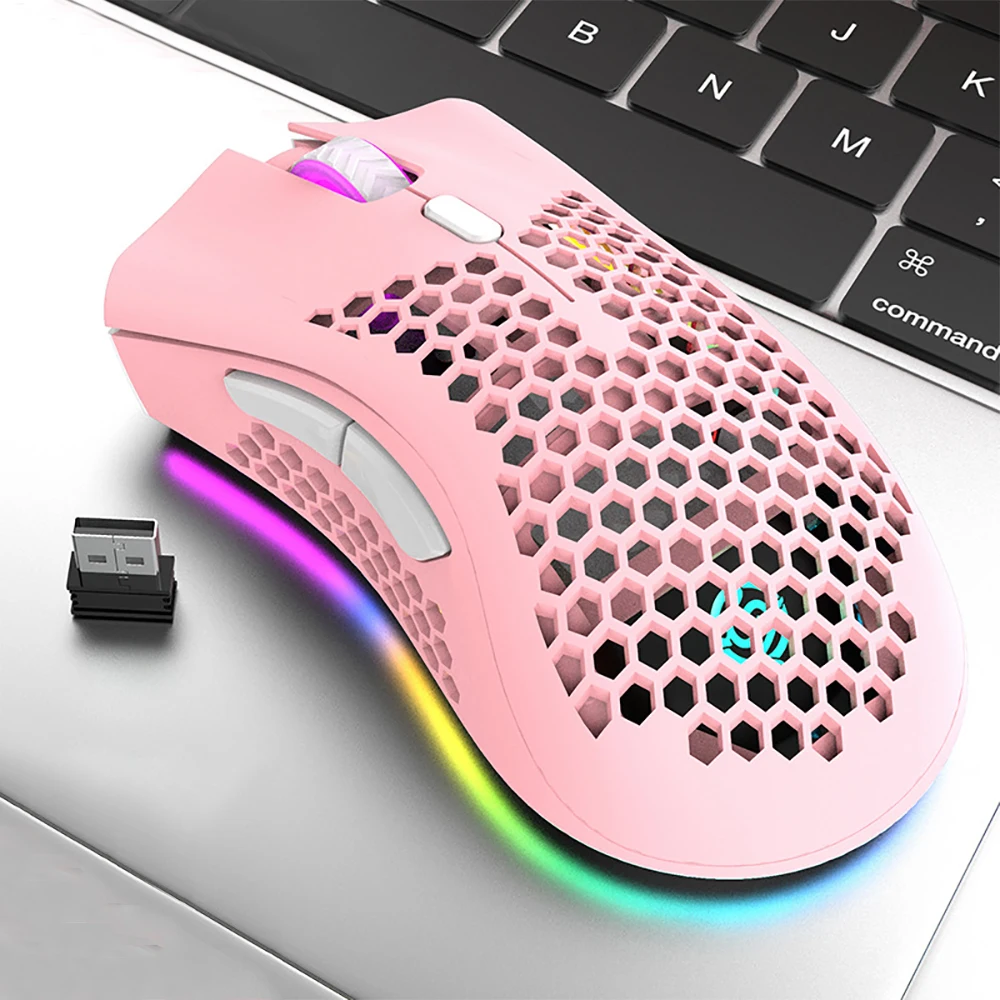 BM600 Wireless Mouse Luminescent Desktop Computer Laptop Universal Rechargable Lightweight Ergonomics Game E-sports Mouses