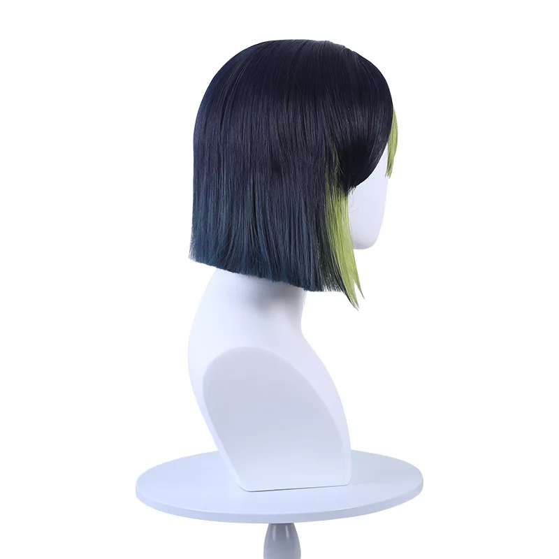 原神インパクト 三元ウィッグ スメール コスプレ 新キャラクター 草属性 5つ星 グラデーションハイライト ショートボブウィッグ