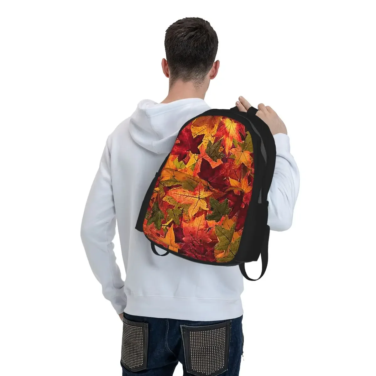 Autumn Leaves Backpack Boys Girls BookBag Children School Bag Laptop Shoulder Bags for Men Women