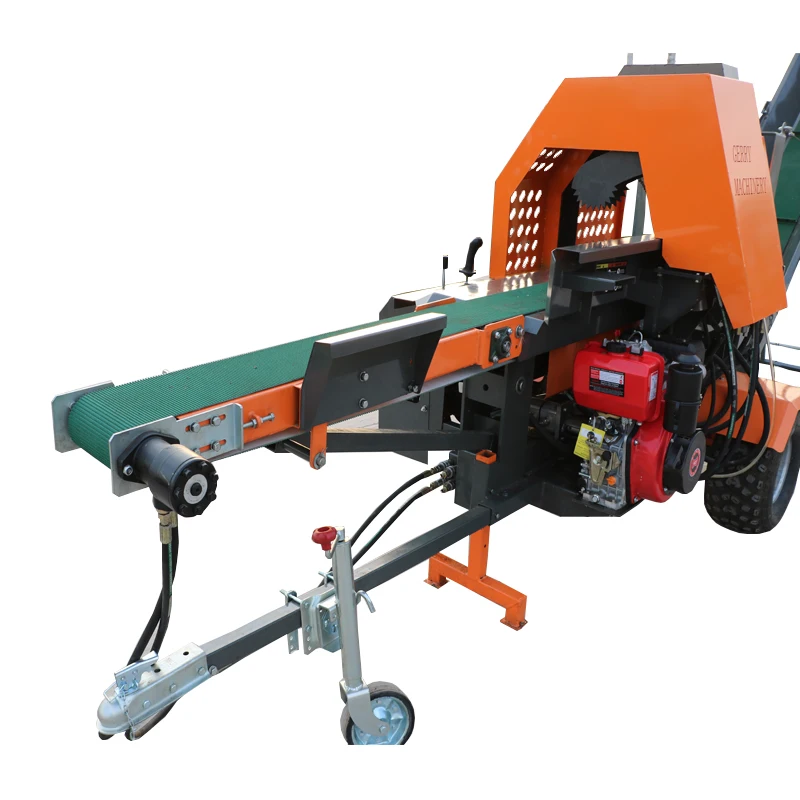 Log Cutter And Splitter MachinGasoline Wood Cutting Machine Firewood Processor Wood Processor Machine