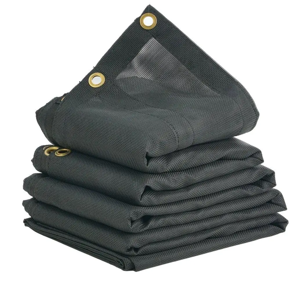 

Dump Truck Mesh Tarp 8x18ft PVC Coated Heavy Duty 5.5 18oz Double Pockets Brass Grommets Reinforced Double Needle Stitch Webbing