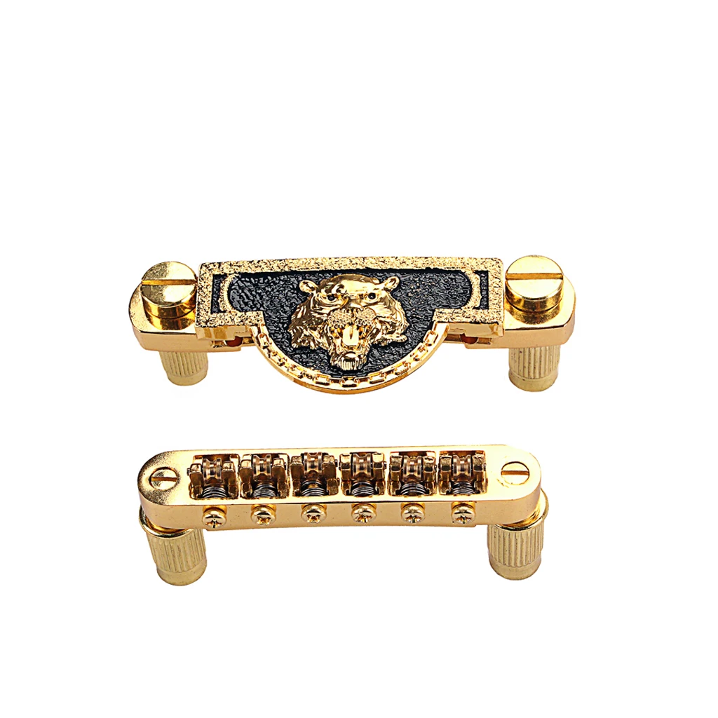 Guitar Adjustable Roller Saddle TOM Bridge Kit  Tailpiece Smooth String Action & Intonation for Electric Guitar Parts