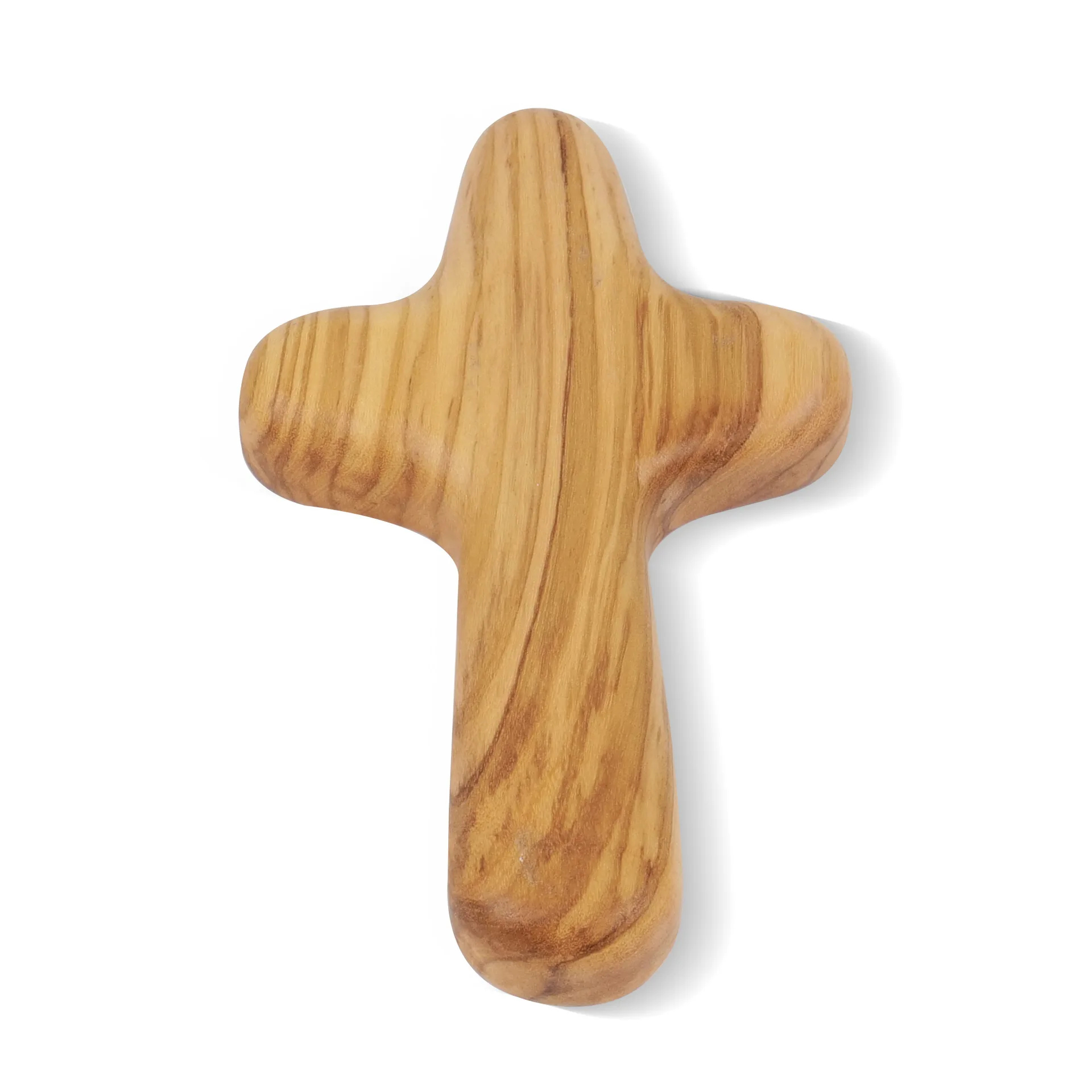 

2pcs Handheld Olive Wood Cross – Easter Wooden Decor, Carved Church Cross for Stress Relief