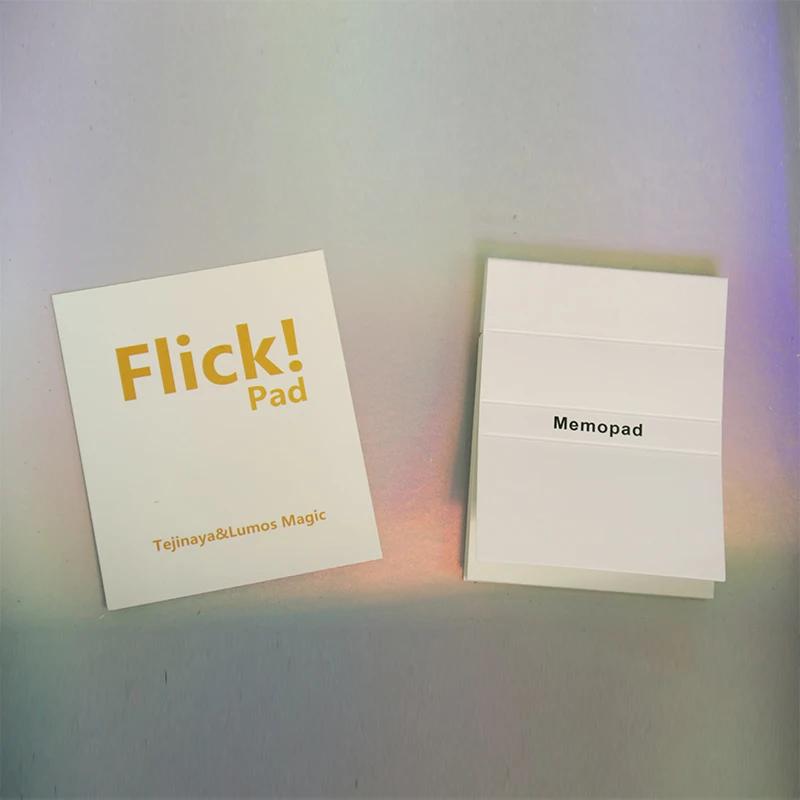 Flick Pad by Tejinaya & Lumos Magician Memo Pad Close Up Street  Magic Tricks Porps Comedy Gimmick Mentalism