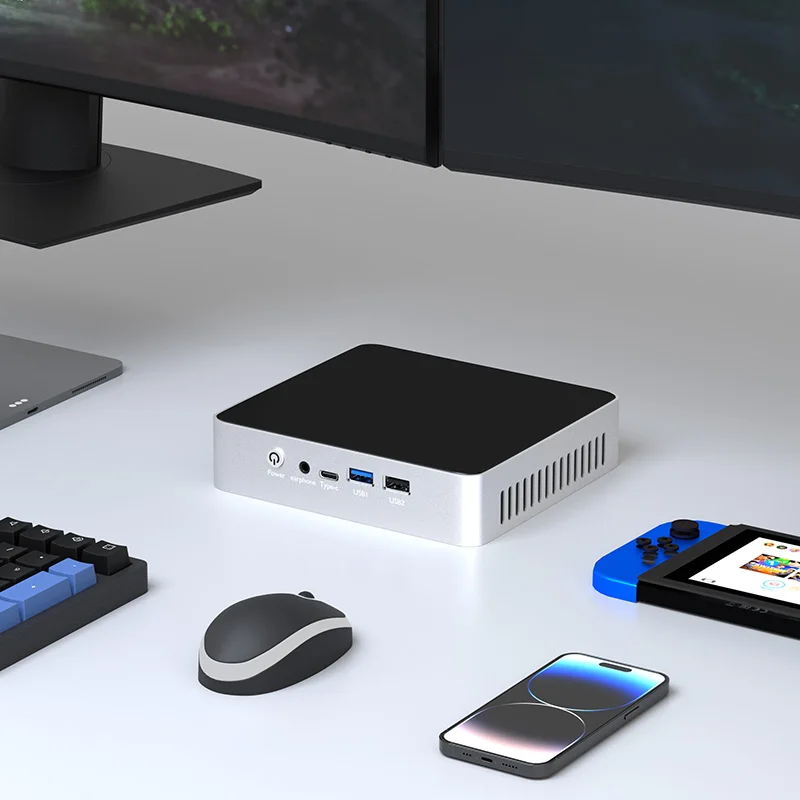 Office Mini PC Intel N100 Processor 8GB/16GB DDR4 512GB/1TB M.2 NVMe SSD WiFi Bluetooth Windows 11 4K Support 2x HDMI2.0 Type-C