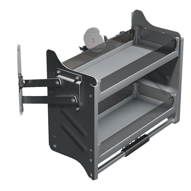 زجاج مصعد رفع الغذاء المنظم سحب أسفل الرف العلوي المطبخ جدار خزانة تخزين شماعات مصعد رفع سلة خزائن #1