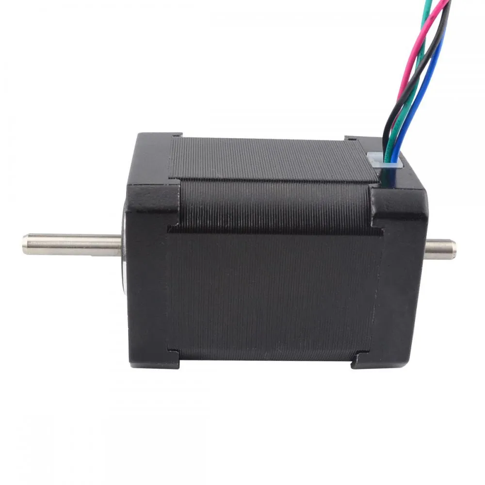 Dual Shaft Nema17 Stepper Motor 60mm 42 Motor 4 Leads 65Ncm(92.3oz.in) 2.1A 5mm Shaft Diameter for CNC XYZ/3D Printer