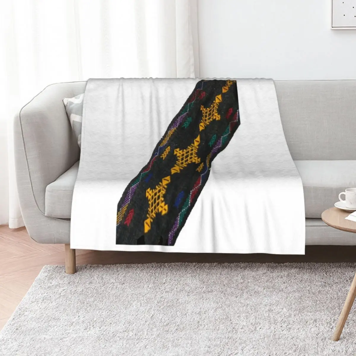 Habesha Throw Blanket Retros Cute Plaid on the sofa decorative Hair Sofas Blankets