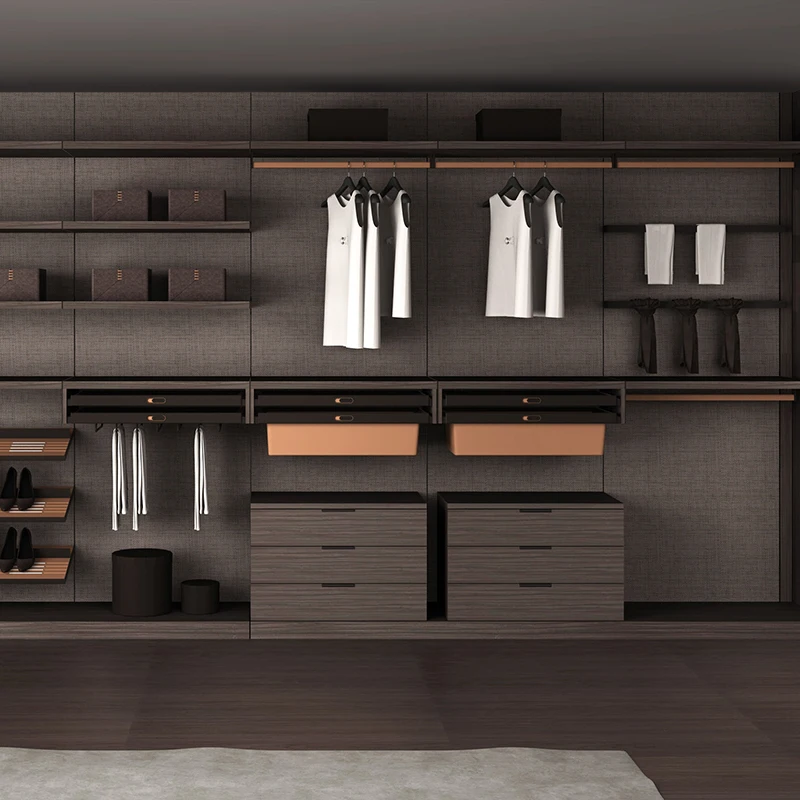 Open wardrobe para habitacion Walk in Closet Custom Wood Wardrobes Modern Design For Bedroom Furniture cloakroom