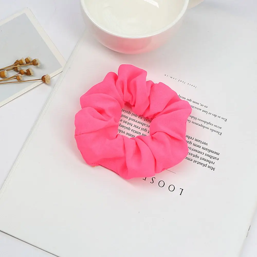 

1 Pc Simple Neon Colour Hair Ropes Elastic Scrunch Hair Accessories Women Ponytail Holders Headwears