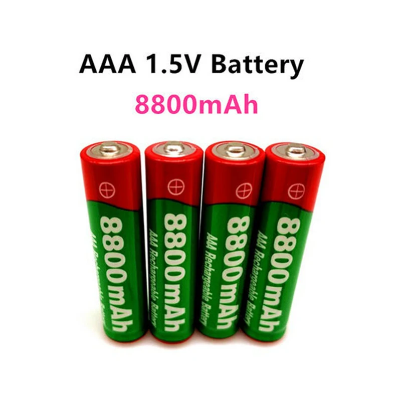 New 1.5V Rechargeable Battery AAA 8800 Mah+AA 9800 Mah with Alkaline Technology Suitable for Toy Shavers+chargers Remote Control