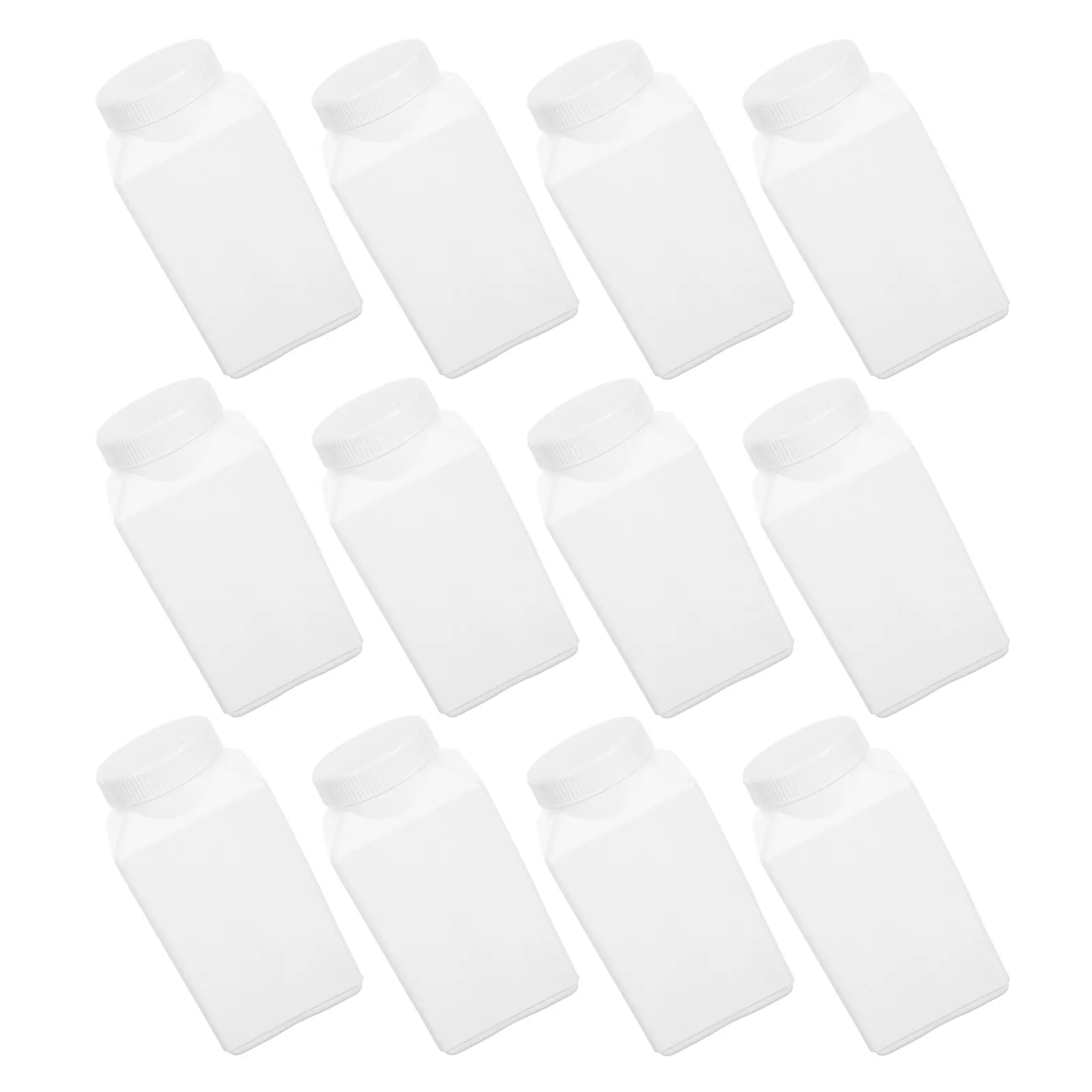 12Pcs Leak-Proof Rectangular Lab Bottle 1000Ml Hdpe Plastic Chemical Storage Container Screw Cap Laboratory Liquid Reagent