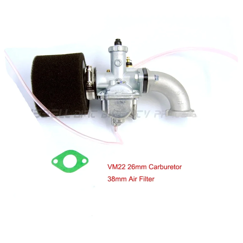 MIKUNI Carburetor VM22 PZ26 Kit + Manifold Intake Pipe Air Filter 125cc 140cc Dirt Pit Bike Motorcycle Carburetor