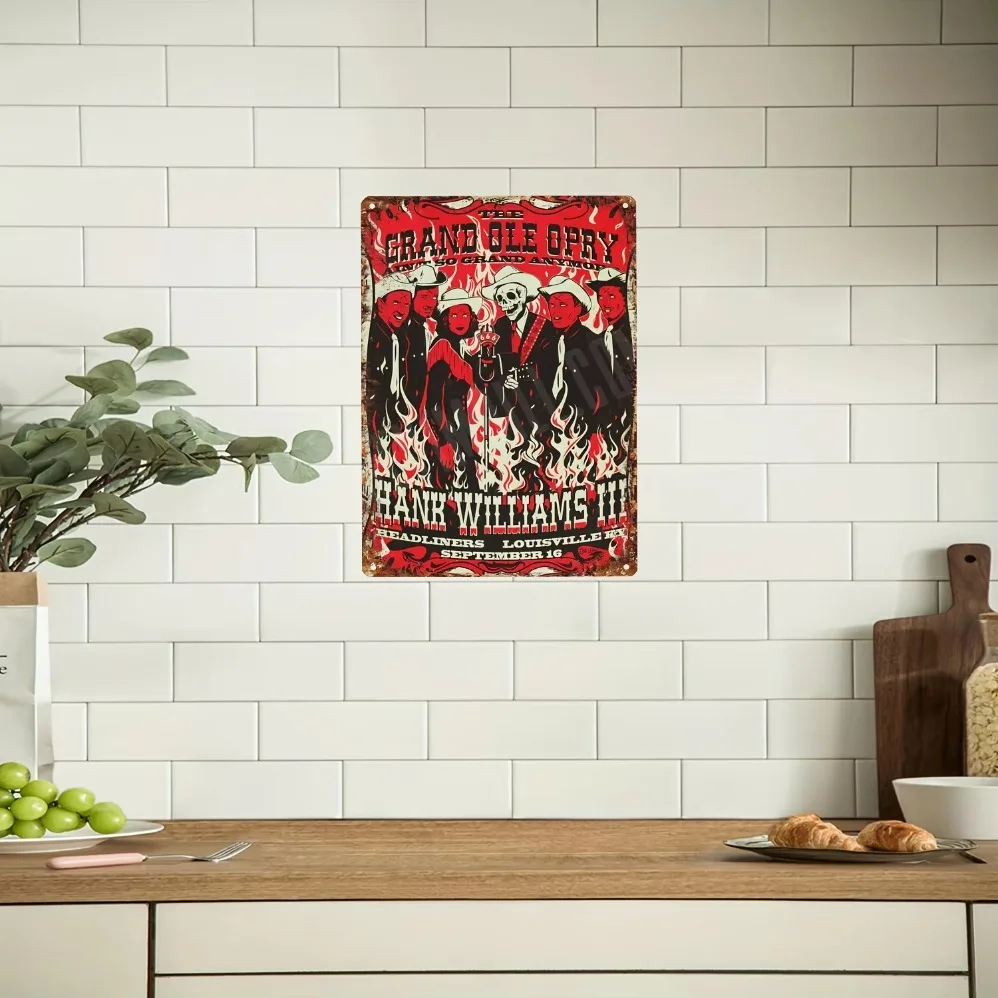 Elevate Your Outdoor Haven: Weather-Resistant Metal Art with Retro Music Rustic Flair
