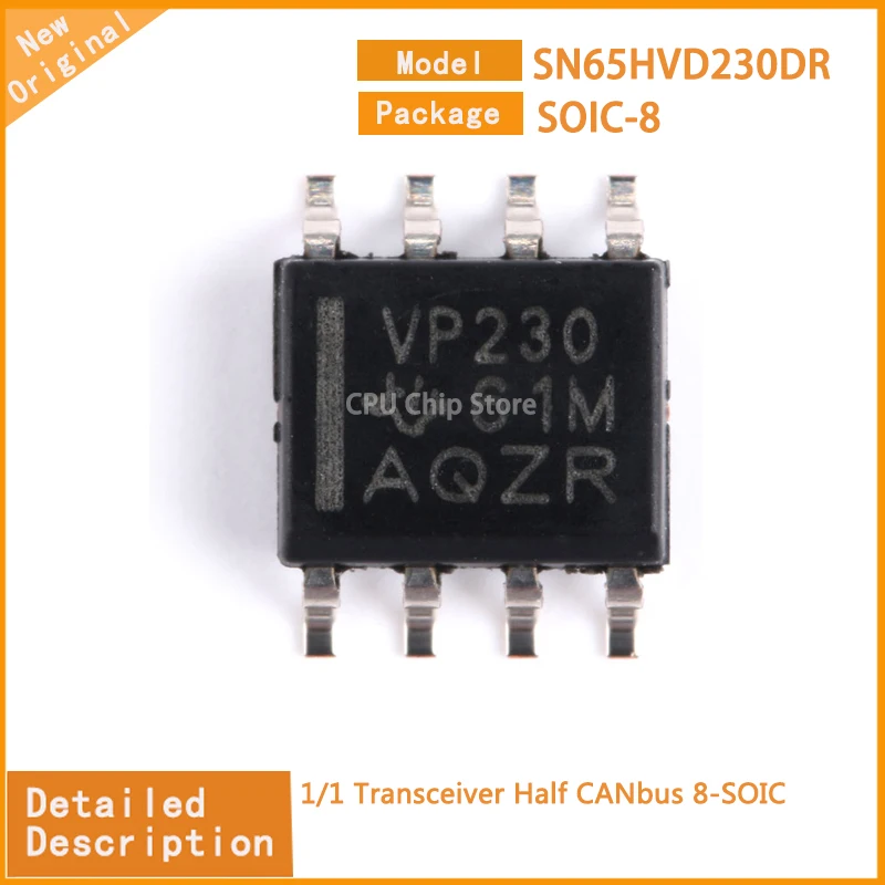10Pcs/Lot  New Original  SN65HVD230DR SN65HVD 1/1 Transceiver Half CANbus 8-SOIC