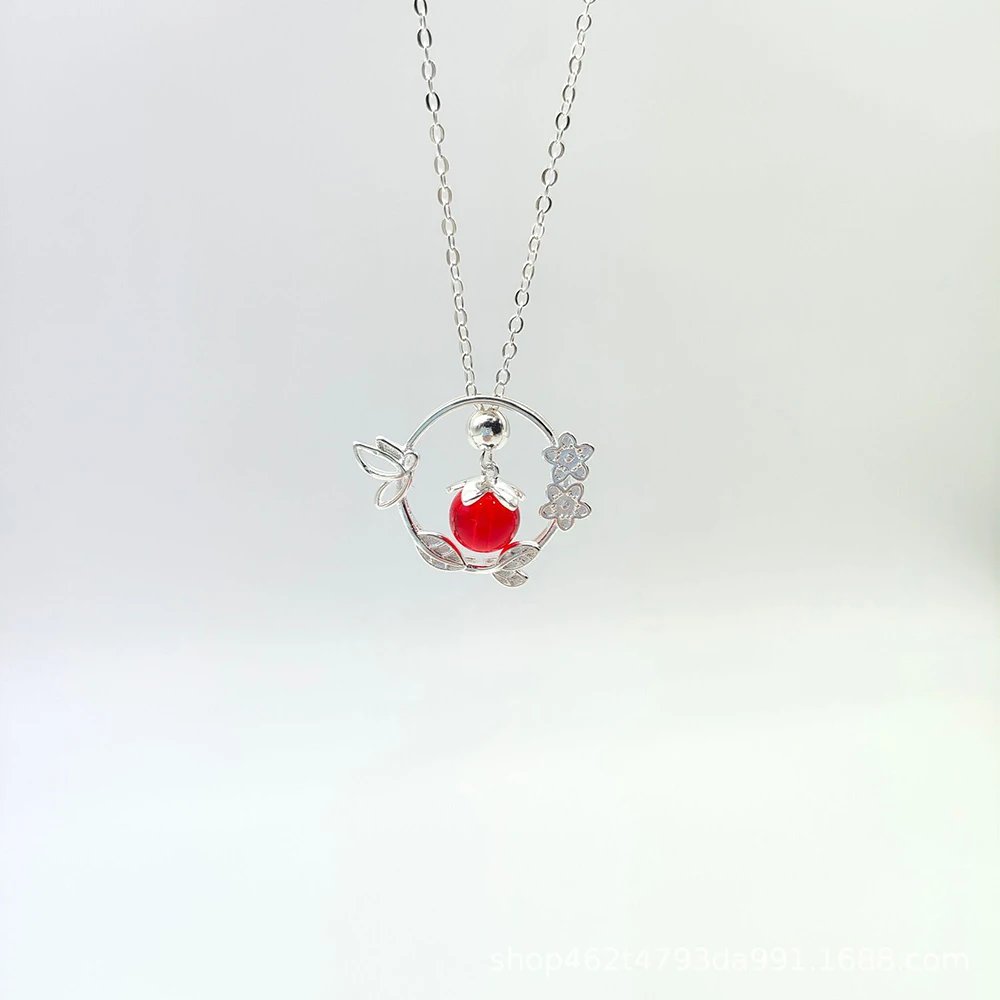 Anime Tian Guan Ci Fu Naszyjnik Hua Cheng Xie Lian Motyw Koralik Motyl Kwiaty Wisiorek Biżuteria Cosplay Prop Choker Akcesoria Gif