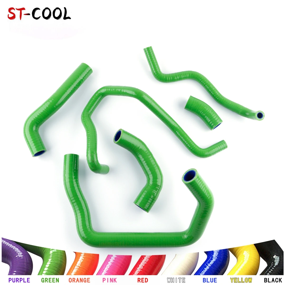 

For Kawasaki Ninja ZX10R ZX10 R ZX 10R 2008 2009 2010 Radiator Hoses Silicone Tubes Piping Kit 6Pcs 11 Colors
