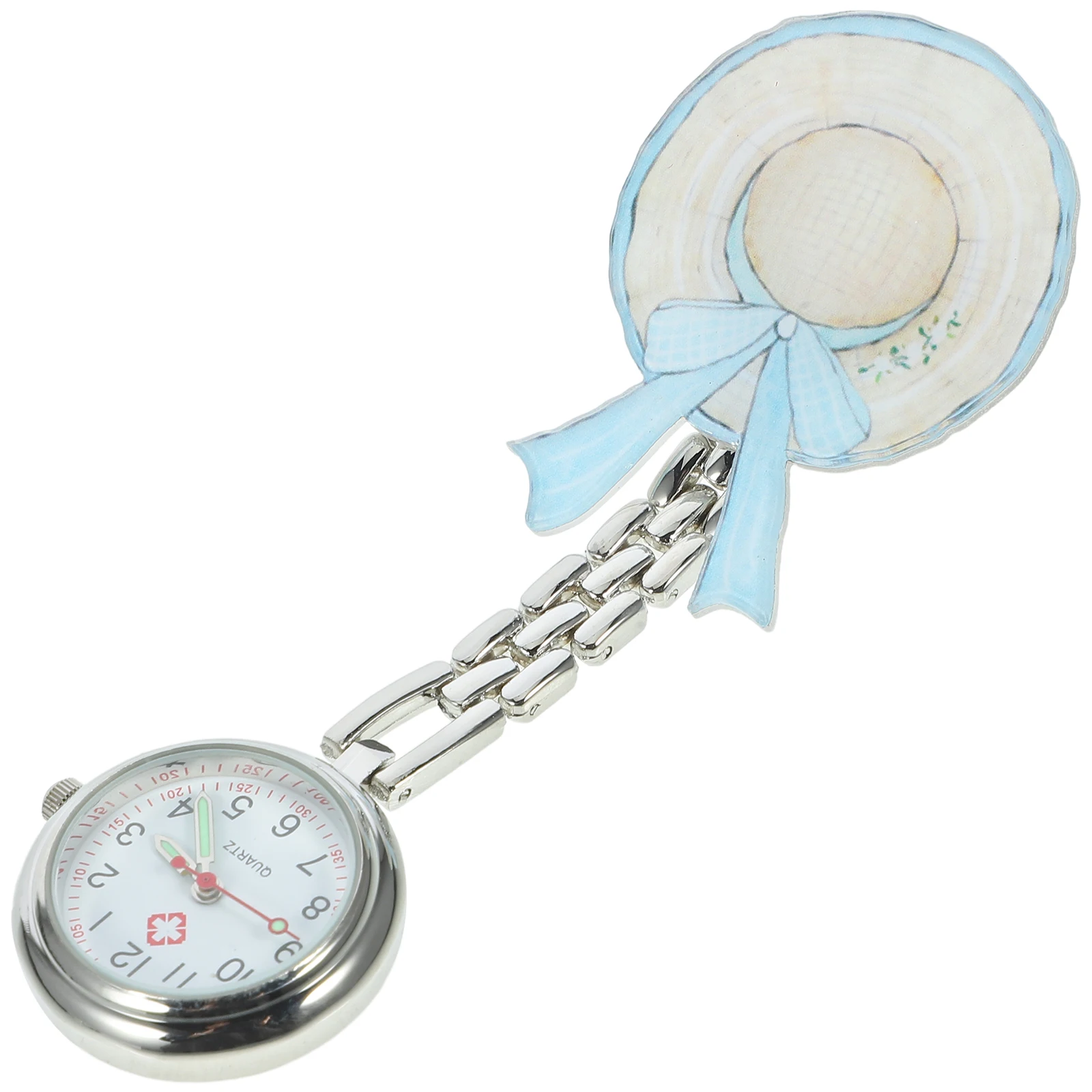 

Luminous Nurse Glow Metal Alloy Chest Watch for Doctors Portable Hanging Timepiece Accessories Women