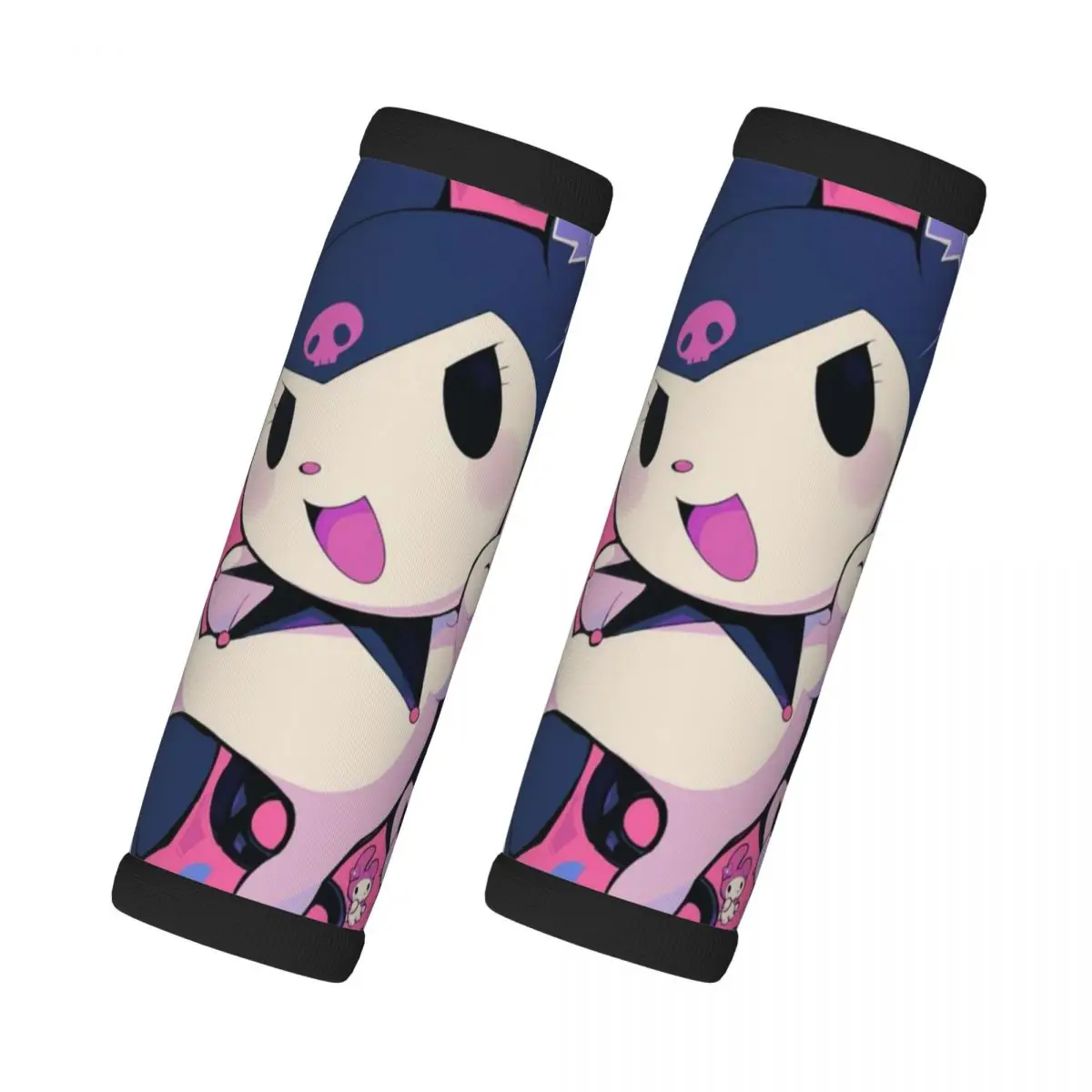 

Custom Kuromi Cartoon Manga 2 Pcs Luggage Handle Wrap Suitcase Identifier Handle Grip Neoprene Luggage For Car Interiors