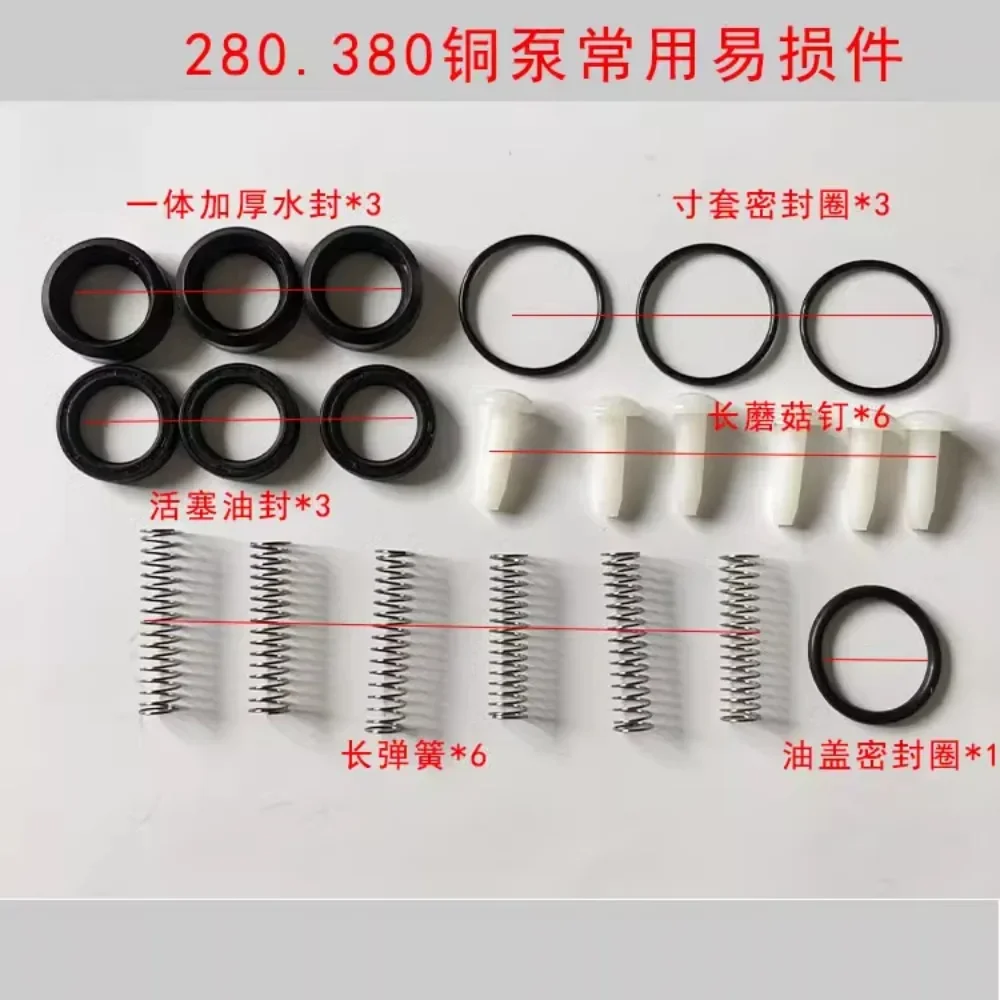 Black Cat 280/380 High Pressure Washer Parts Car Washer Pump Head Consumables Repair Kit Water Seal Oil Seal