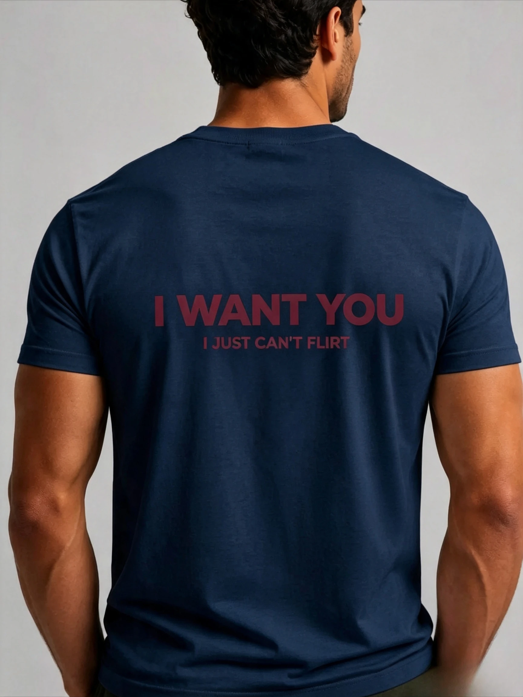 I Miss You. I Can't Wear The Flirtatious T-shirt. The T-shirt with An Introverted Style Print. It's A Casual Streetwear Style.