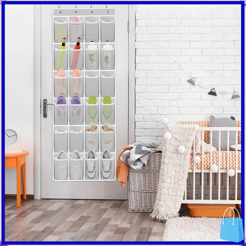 

Customer Favorite 24 Sundries Shoes Hanging Bag Multi-Pocket Shoes Bag Door Storage Hanging Bag Bags Reusable Storage