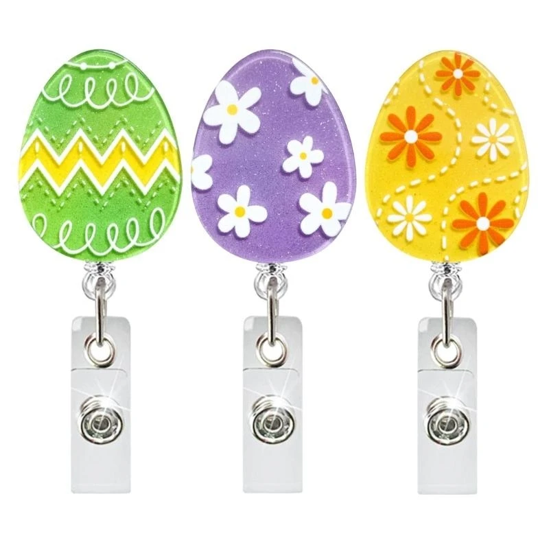 

DXAB Badge Holder for Nurses, Doctors, Teachers, Badge Reel with Clip