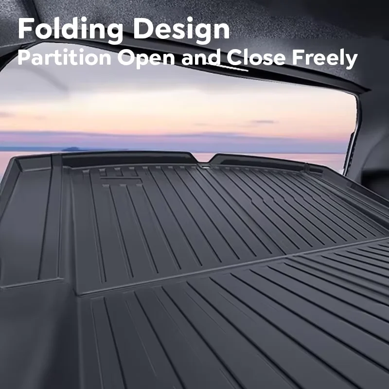 Foldable Upper Trunk Mat TPE Cargo For Tesla Model 3 Highland 23-26 All Weather Waterproof Anti-Slip Custom Fit Car Accessories