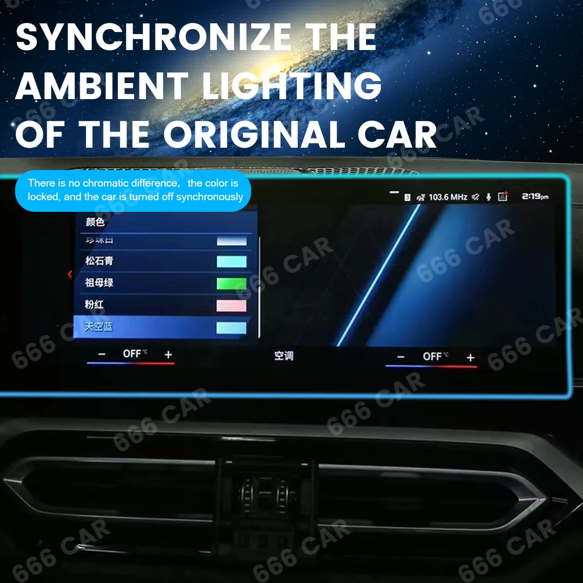 11 Color Screen Ambient Light For BMW G20 G26 G60 G05 X5 G06 X6 G07 X7 M3 M4 i3 i4 i5 Series  LED Car Screen light Decoration