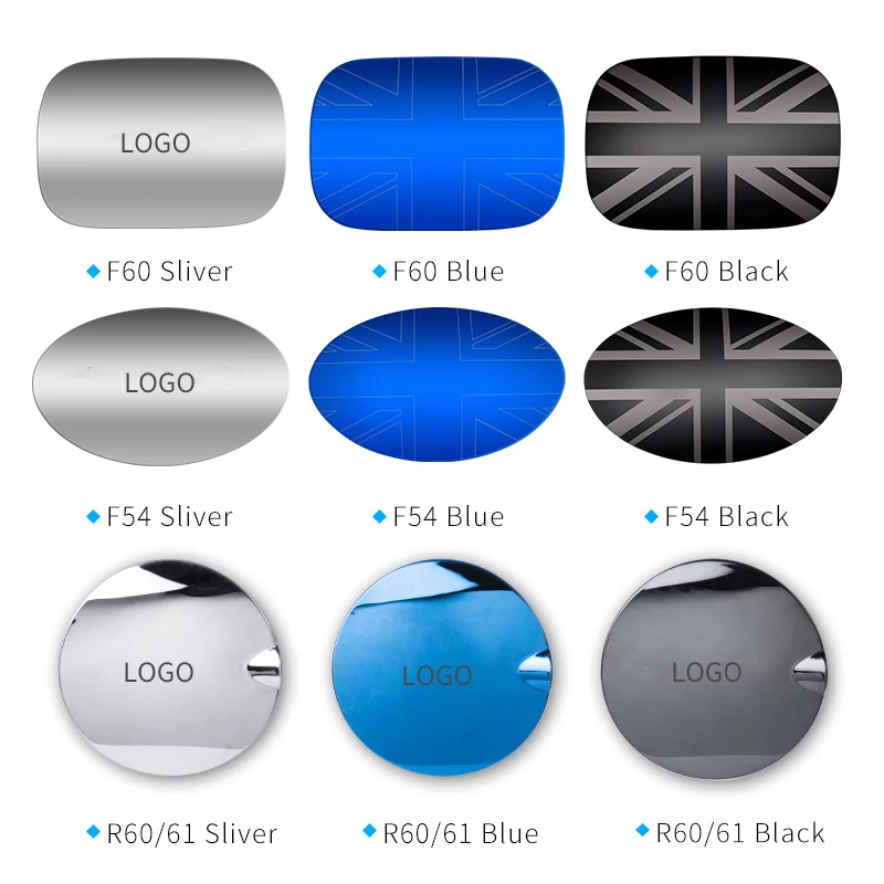 Fuel Tank Cap Car Sticker For Coope r F 54 F 60 R 60 R 61 Styling Accessories Stainless Steel Union Jack Black Blue Sliver