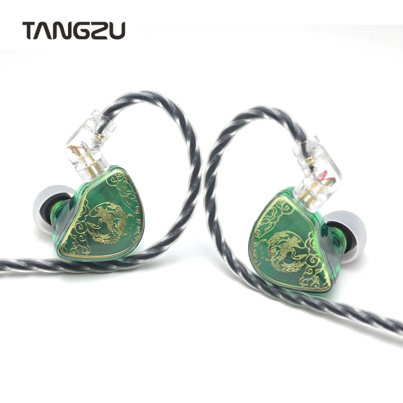 

Tangzu WAN ER SG Jade Green HIFI L Plug In-ear Earbud 10mm Dynamic Driver Earphone 0.78mm 2Pin Swappable Cable With Microphone