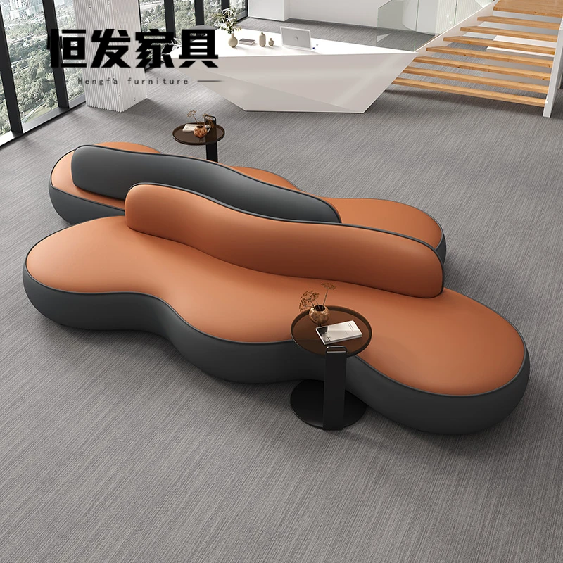 Nordic บริษัท Negotiation โซฟาล็อบบี้โรงแรมธุรกิจแผนกต้อนรับการประชุม REST Area Waiting PU หนังโซฟาเฟอร์นิเจอร์สํานักงาน FYBS