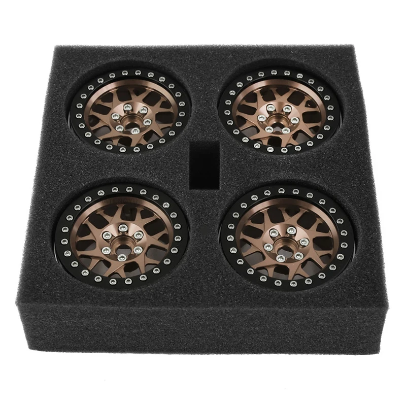 RC 자동차 2.2인치 합금 휠 허브 1:10 클라이밍 카 타이어 SCX10 TRX-4 범용 타입 휠 허브