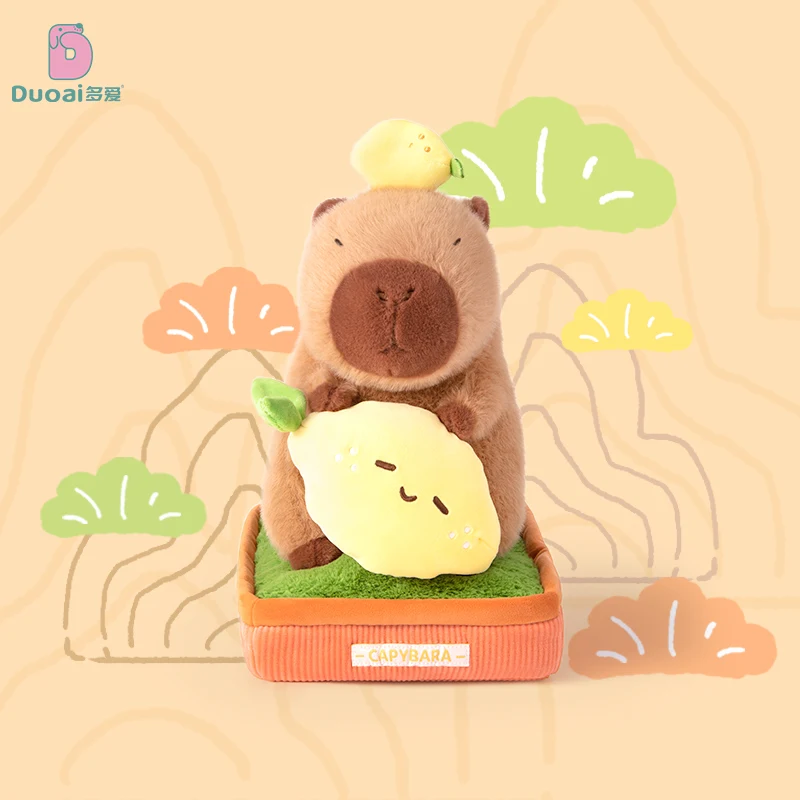 Planta en maceta Kawaii, capibara, juguete cómodo de peluche, muñeco de Animal de simulación, almohada suave, juguete para niños, regalo de cumpleaños, decoración de habitación